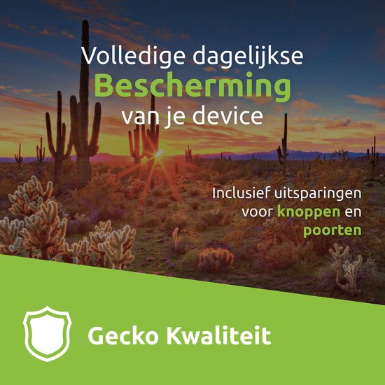 Gecko Covers Cactus Cover Hoes geschikt voor Kobo Clara Colour / Kobo Clara BW / Tolino Shine Color - E-reader Hoes - Slaap/Wake functie - Zwart van Gecko Covers — afbeelding 5