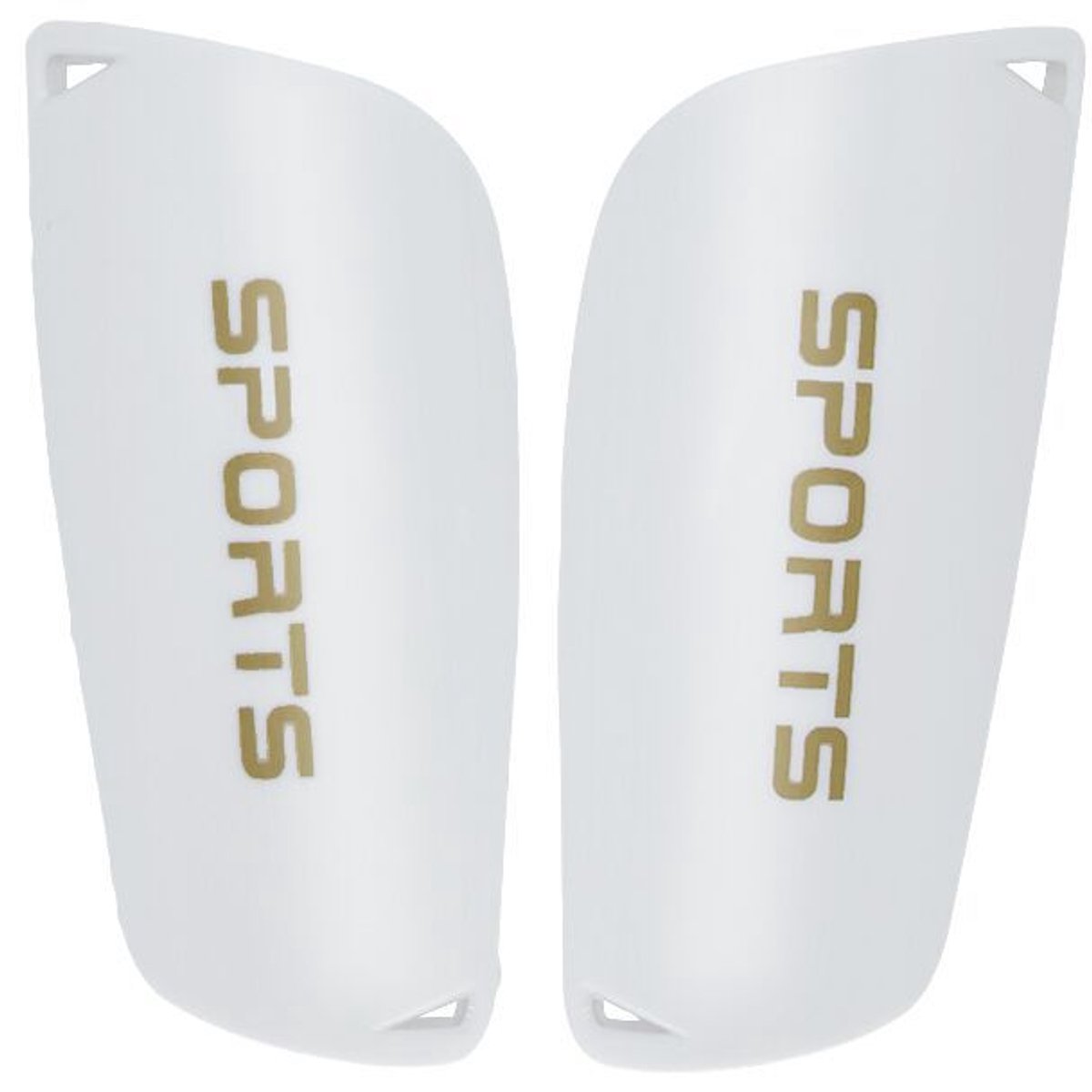 TuseRxln Scheenbeschermers - Shin Pad Sleeve - Lichtgewicht en Stabiel - 2 Stuks - Voetbal wit