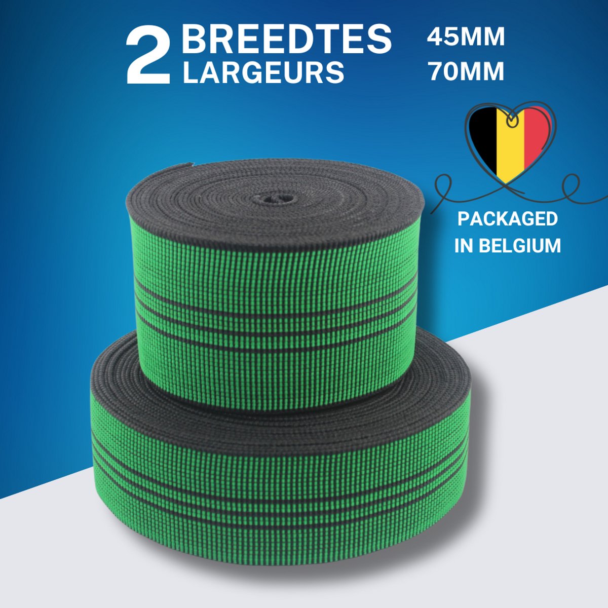 QQLADY 2/5/10 Meter 5Cm Duurzaam Zwart Groen