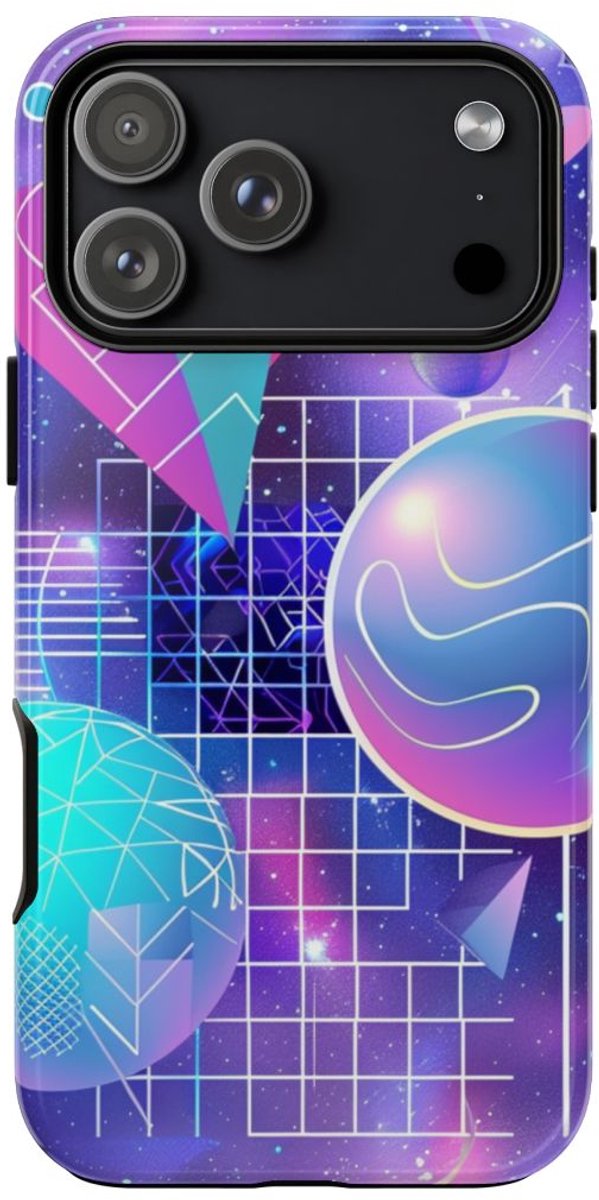 Abstract Geometrisch Ruimteontwerp – Telefoonhoesje Geschikt voor iPhone 17 Pro Max
