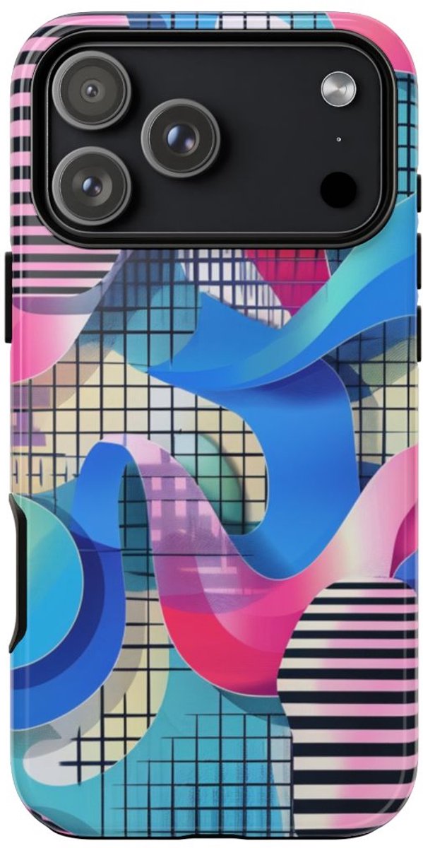 Kleurrijk Abstract Geometrisch Patroon – Telefoonhoesje Geschikt voor iPhone 17 Pro Max