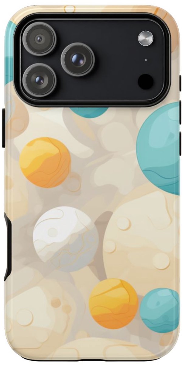 Kleurrijke Marmeren Bollenpatroon – Telefoonhoesje Geschikt voor iPhone 17 Pro Max