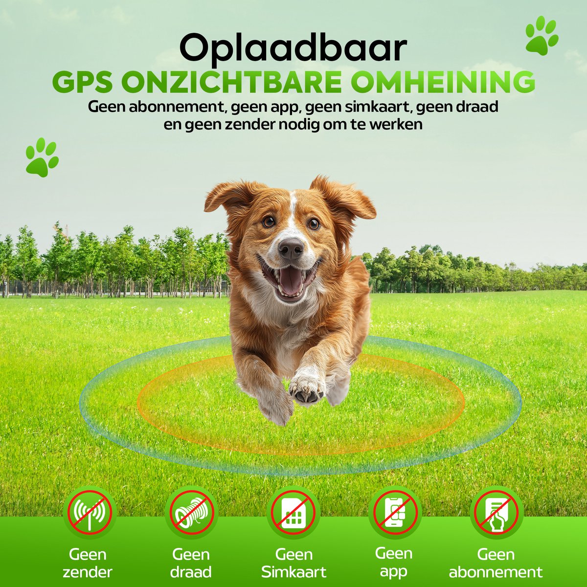 Honden Onzichtbare GPS omheiningssysteem - GPS Tracker Hond - GEEN Internet of Mobile -Trainingshalsband- trainingsset - vanaf 7KG - Opvoedingshalsband voor middelgrote & Grote Honden - Waterdicht - Oplaadbaar - Schok & Vibratie & Audio thumbnail 5