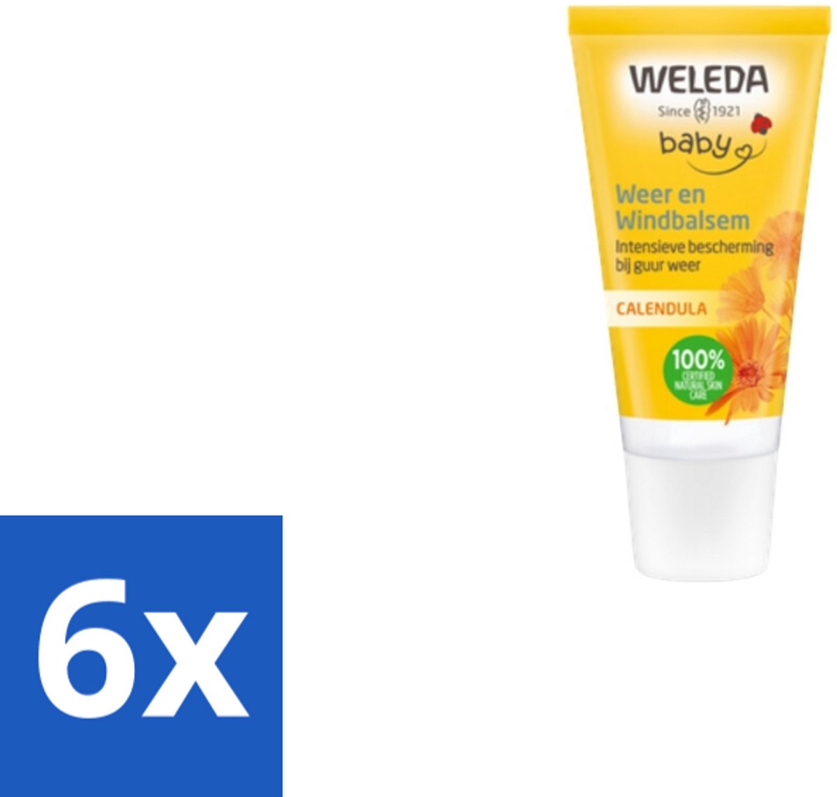 Image of 6 x WELEDA - Weer & Windbalsem - Baby & Kind Calendula - 30 ml - Baby Balsem - Baby Huid - Windbescherming - Koude Bescherming - Natuurlijke Balsem