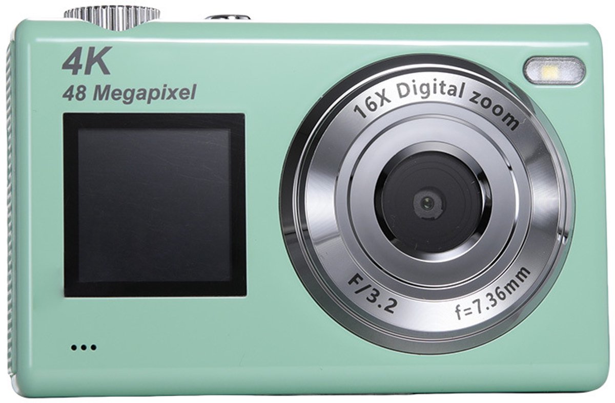 4K digitale camera, 48MP foto/1080P FHD-video/2.8 scherm/18x zoom, compacte digitale camera met SD-kaart, camera voor kinderen/kinderen /tieners/studenten/beginners