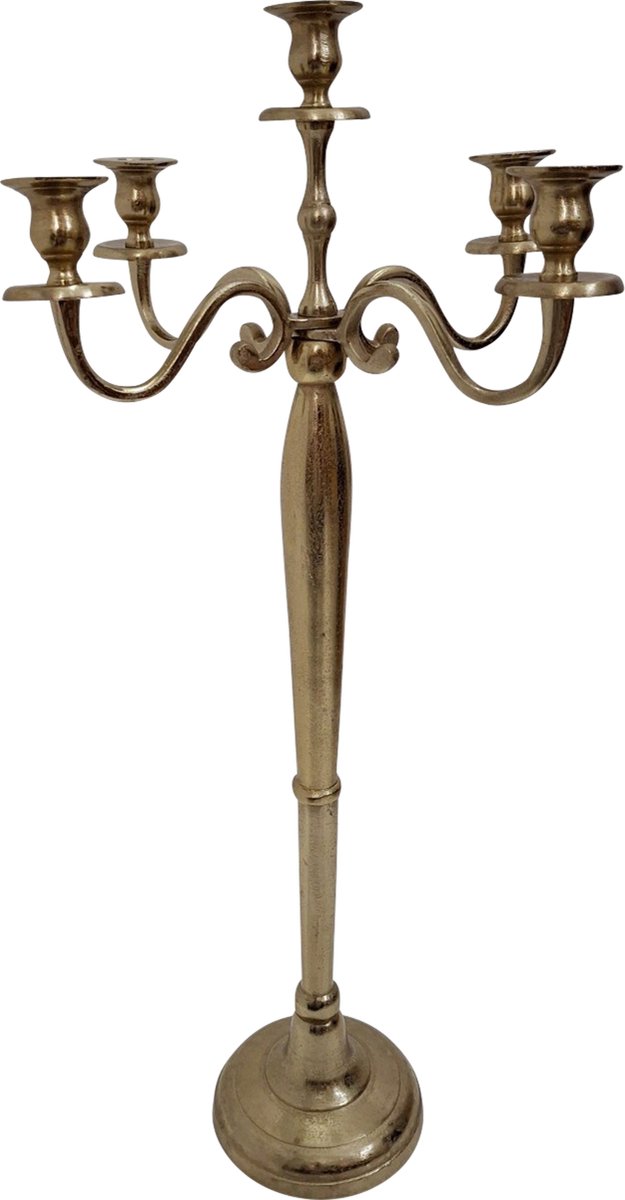Lesliliving Outdoor Living - Kandelaar Classic Goud 78cm