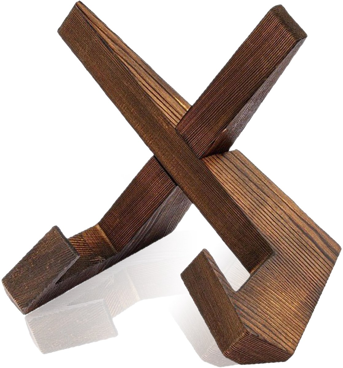 Peysaitr - Decoratieve Houten Displayhouder - Boekenstandaard - Borden Display Standaard - Kookboek Standaard - Leesboekstandaard - Duurzaam - Natuurlijke Houtkleur - 6.5 Inch - 1 stuk