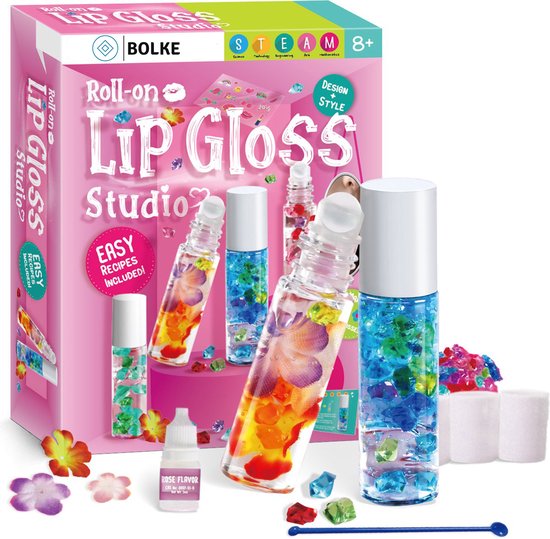 Bolke - Boîtes de bricolage - speelgoed de maquillage pour enfants - fabrication de brillant à lèvres - kit de fabrication de brillant à lèvres - ensemble de bricolage pour garçons et filles - maquillage pour filles