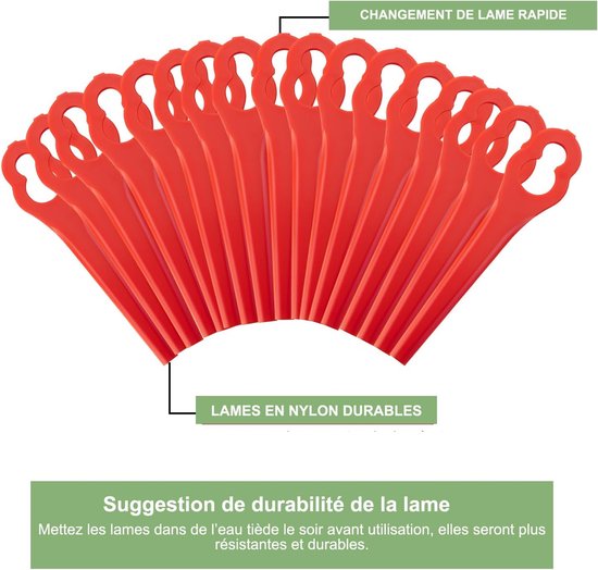 100 stuks vervangende mesjes geschikt voor IKRA IART 2520 trimmer, nylon mesjes geschikt voor IAT 20-1M — afbeelding 2