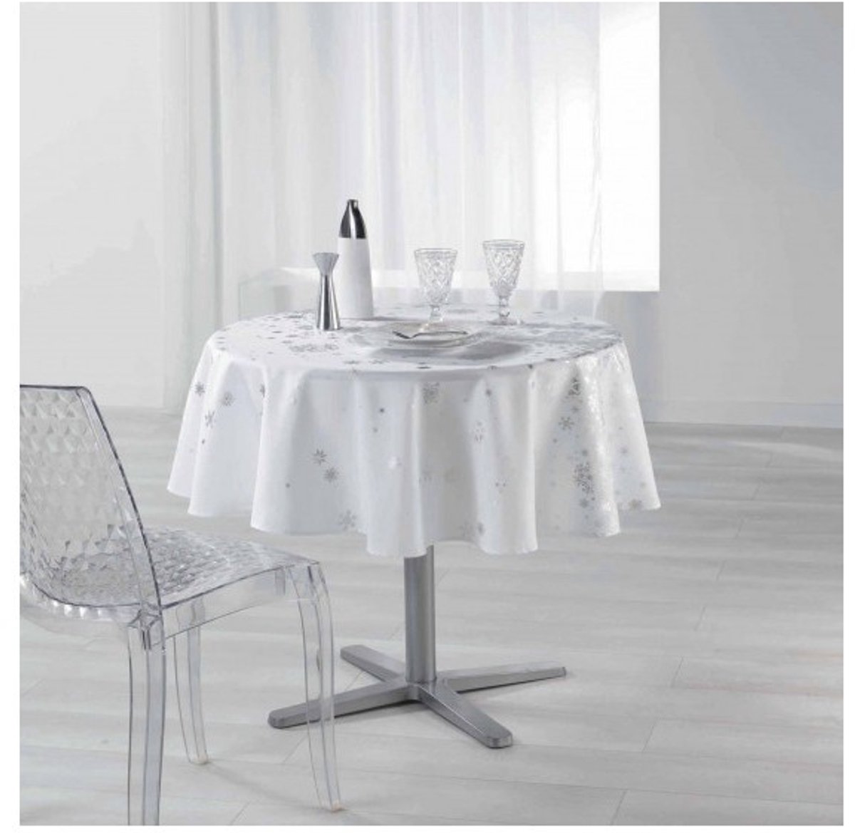 Promo Linnen Rond Vuilafstotend Kersttafelkleed - Constellation
