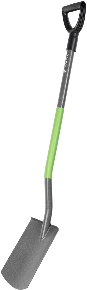 KADAX Tuinspade met D-handgreep, robuuste spade voor tuin, plantenschep, tuinschop met steel, spatschep van staal, functioneel tuingereedschap (rechthoekig) van KADAX — afbeelding 2