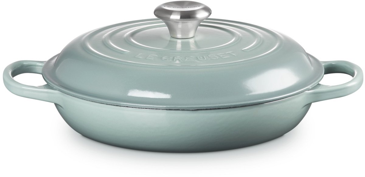 Le Creuset gietijzeren campagnard 26 cm / 2.2 liter - sea salt