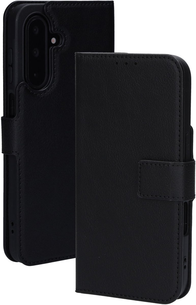 Mobiparts hoesje geschikt voor Samsung Galaxy A17 - Wallet/Boekhoesje - Eco Leer - Magneet Sluiting - Opberg vakken - Zwart