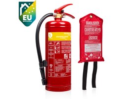 Set van 2 - Smartwares FEX-15230 3L Brandblusser & 10.014.60 Blusdeken