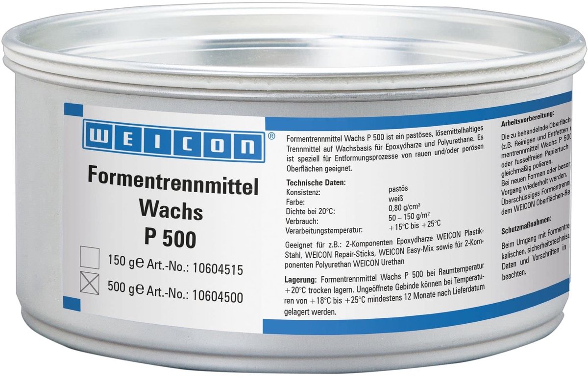 WEICON Lossingsmiddel Wax P 500 500 g Lossingswas voor poreuze oppervlakken
