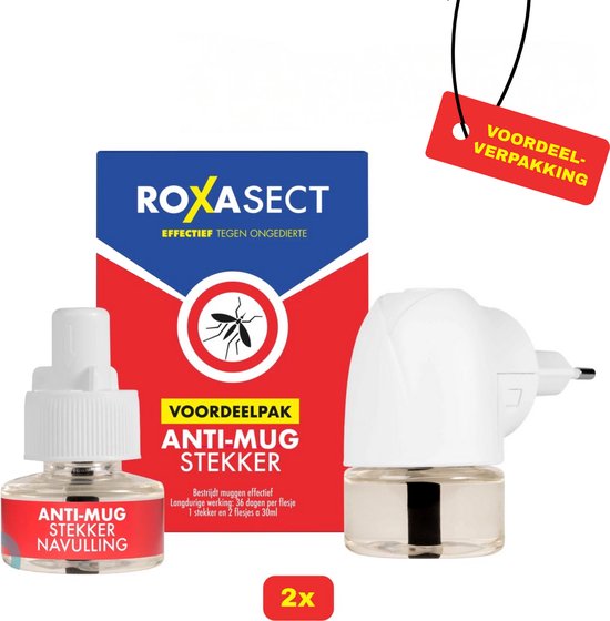 Voordeelpakket Roxasect Anti-Mug Stekker met 2 navullingen.