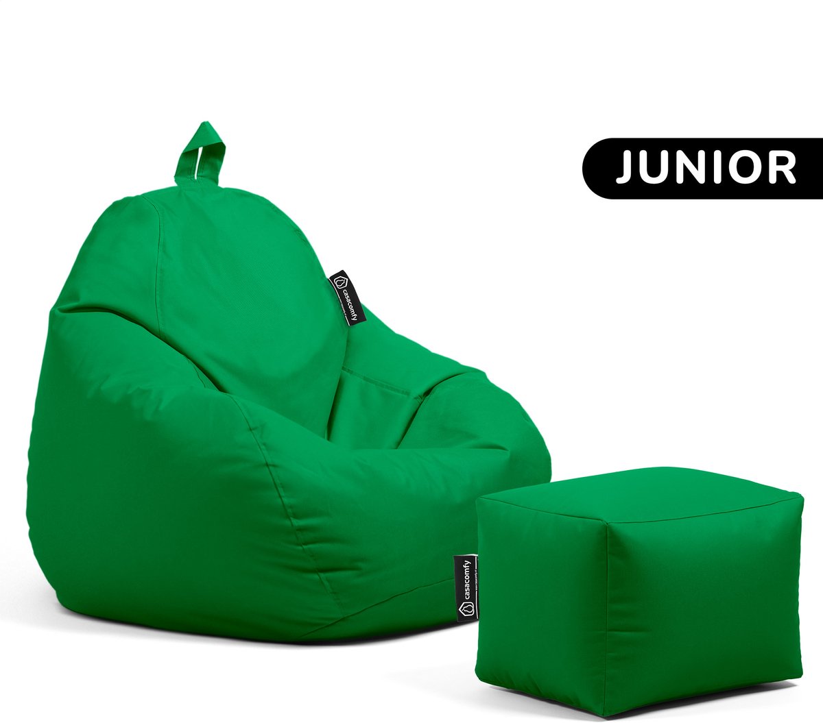 Casacomfy Pear Junior - Zitzak met Voetenbankje - Kind - Binnen & Buiten - Waterafstotend - Groen