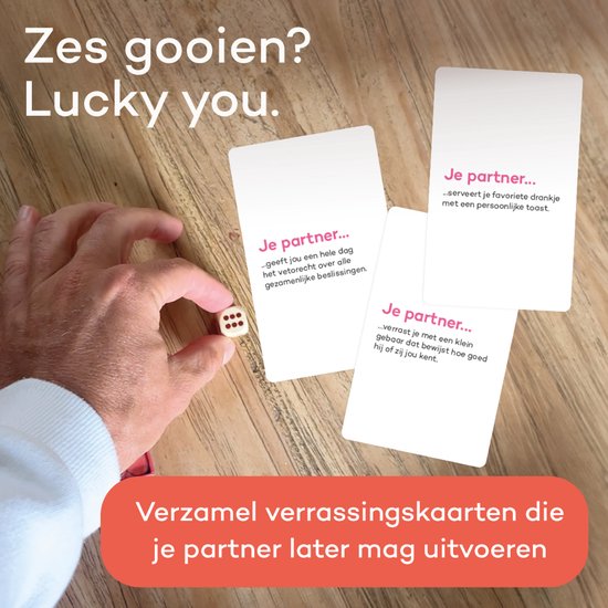 Zes gooien in de liefde - Vertellis - Hét dobbelspel voor meer liefde, humor en verbinding, Perfect als Valentijn cadeau