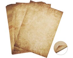 50 Blatt Vintage Briefpapier - Tweezijdig Gedrukt Oudere Stijl Papier - Printen en Schrijven - Decoratie en Creatie