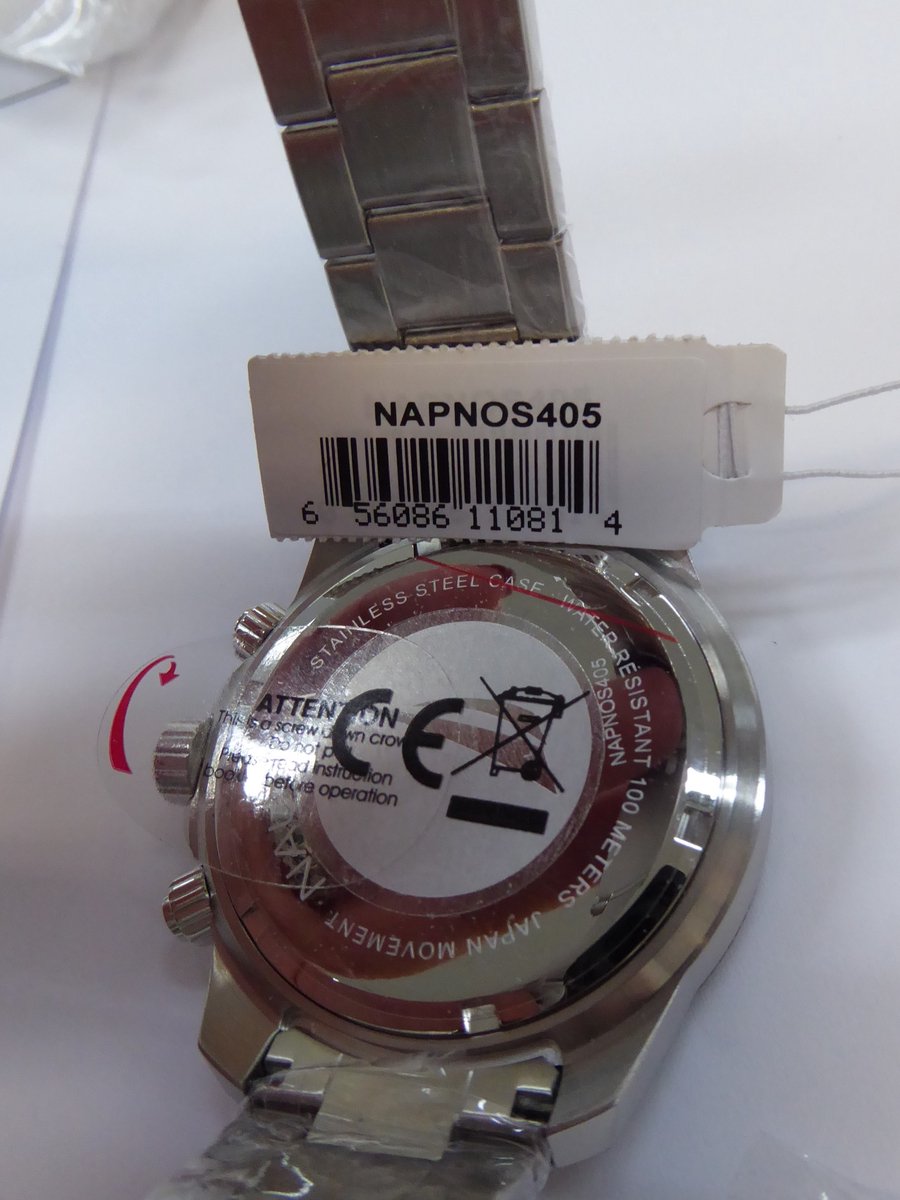 Nautica Nautica Vintage Quartz Analog Zilverkleur En Blauw Case: 100% Stainless Steel , Armband: 100% Stainless Steel 44 mm NAPNVF301