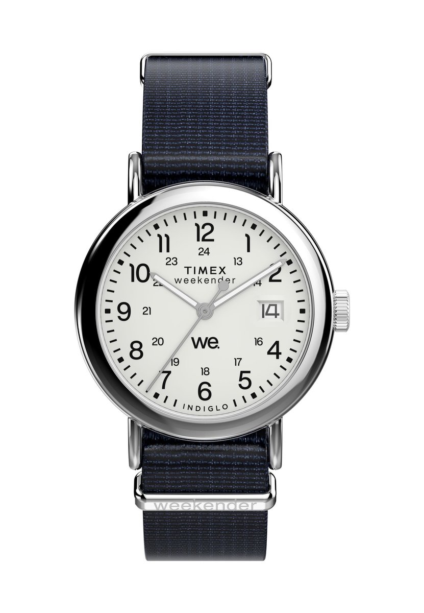 Timex Timex Weekender Quartz Analoog Horloge Blauw Kast: 100% Loodarm Messing | Armband: 100% Stof 37 TW2Y09000AJ
