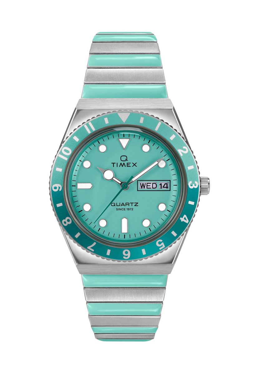 Timex Q Timex Quartz Analoog Horloge Blauw Kast: 100% Roestvrij Staal | Armband: 100%Roestvrij Staal 36 TW2W87600AJ, TW2W87700AJ, TW2W87800AJ