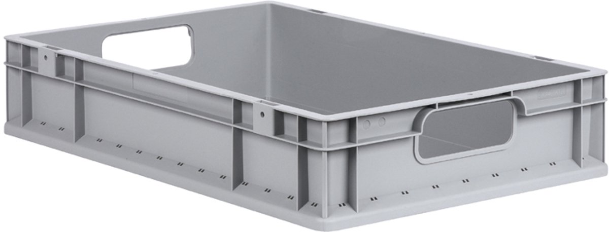 allit transportbox ProfiPlus EuroEco O612, grijs, 600×400×120 mm, stapelbaar