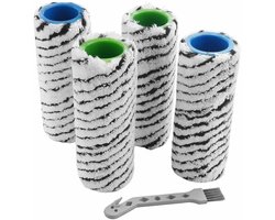 Rollenborstel set voor Kärcher - 4 stuks, steenborstel, duurzame reinigingsborstels - Geschikt voor FC7 en FC5 vloerenreinigers - Voor huishoudelijk gebruik en vloeronderhoud