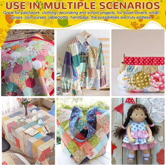 Creativeally 70 Pièces Tissus Coton - Tissus Patchwork Tissus - 25x25 cm - Coudre DIY - Literie - Quilt - Patchwork - Pack de 70 Pièces de Tissu - DIY Tissu Coton Imprimé Floral C