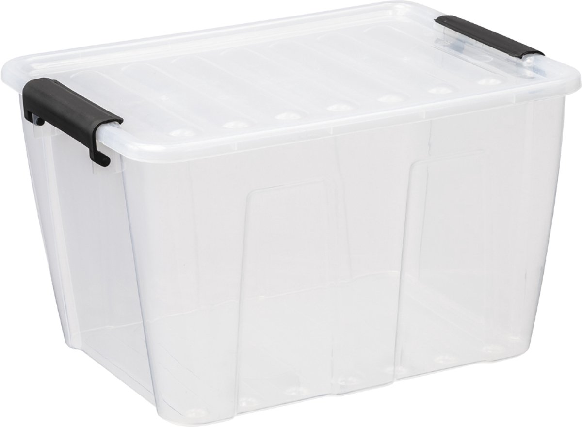 Kunststof opbergdoos HOME BOX, 15 liter, grijs