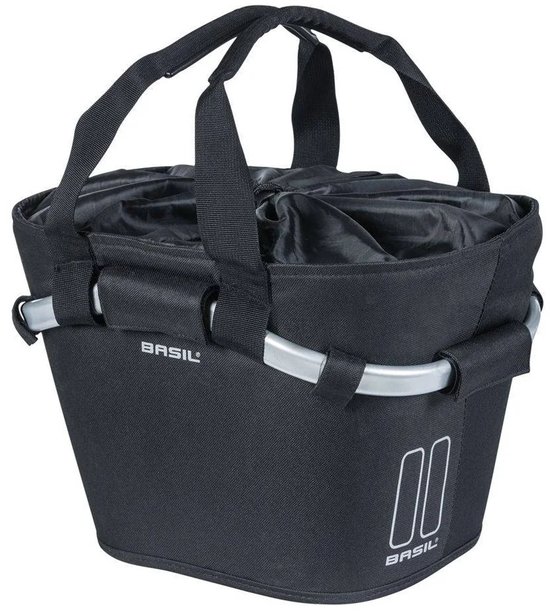 Basil Classic Carry All Fietsmand KF - Voor - Polyester - Zwart - 15 Liter van Basil — afbeelding 4