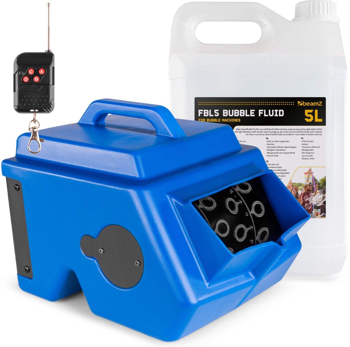 BeamZ B1500 Bellenblaas machine met 5 liter vloeistof - Inclusief afstandsbediening