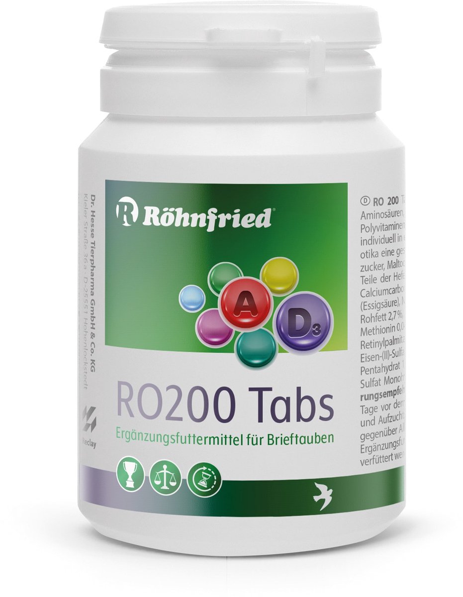 Rohnfried RO 200 Tabs - 50 tablettten - voor postduiven