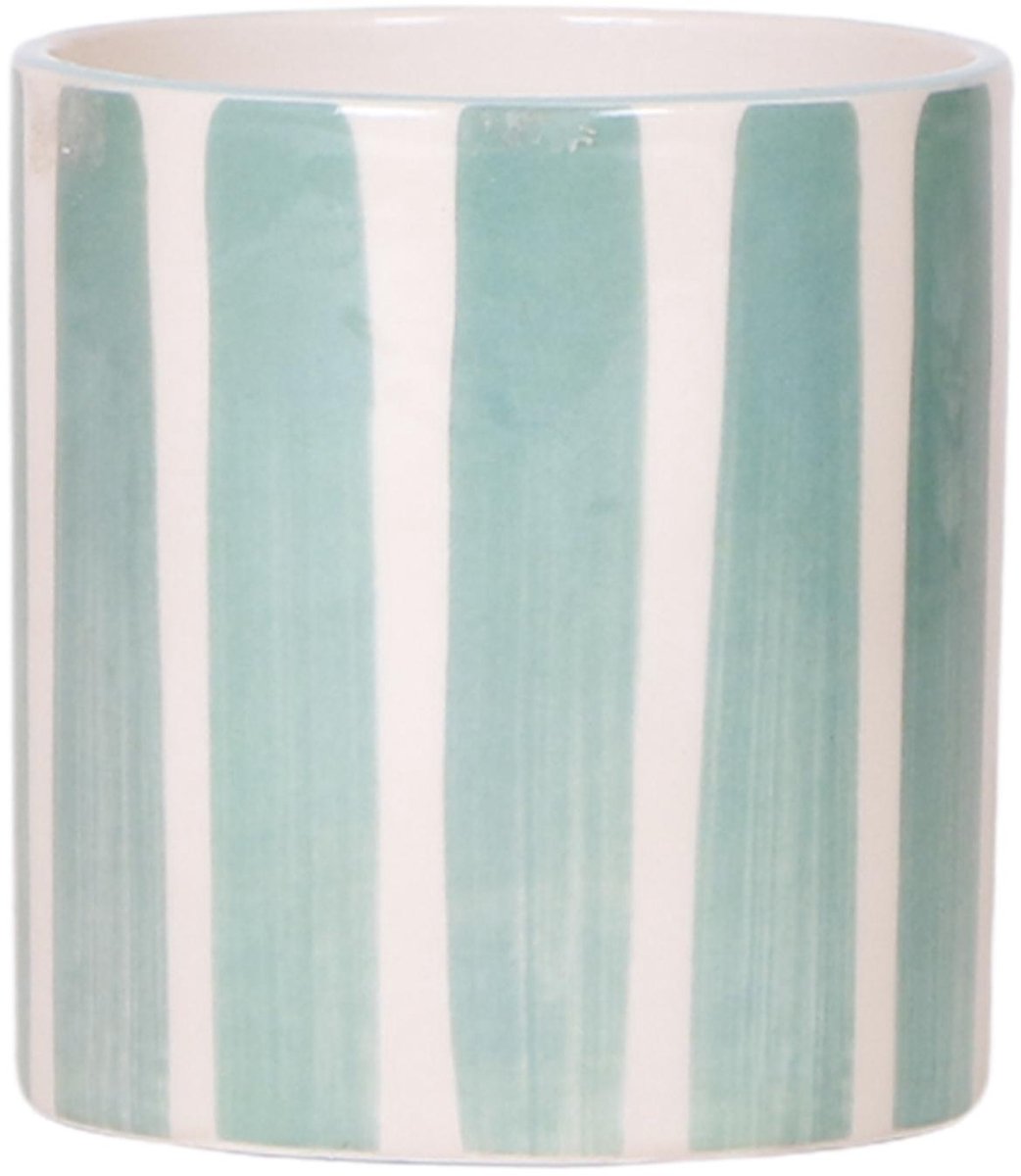 Kolibri Home | Painted stripe - Turquoise - Ø9cm
