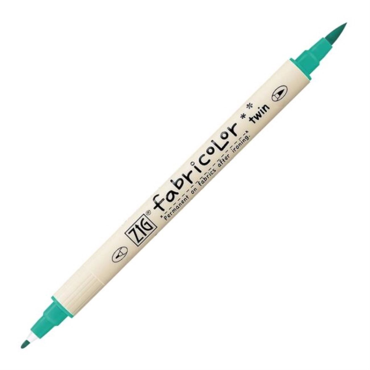 Zig - Fabricolor - Twin Tip Textielmarker - turquoise green