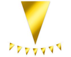 Gouden Slingers Vlaggenlijn Goud Verjaardag Slinger Verjaardag Versiering Feest Versiering Decoratie Goud - 10 Meter