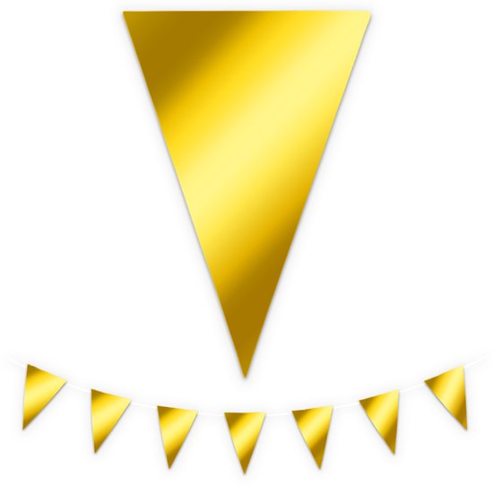 Gouden Slingers Vlaggenlijn Goud Verjaardag Slinger Verjaardag Versiering Feest Versiering Decoratie Goud - 10 Meter