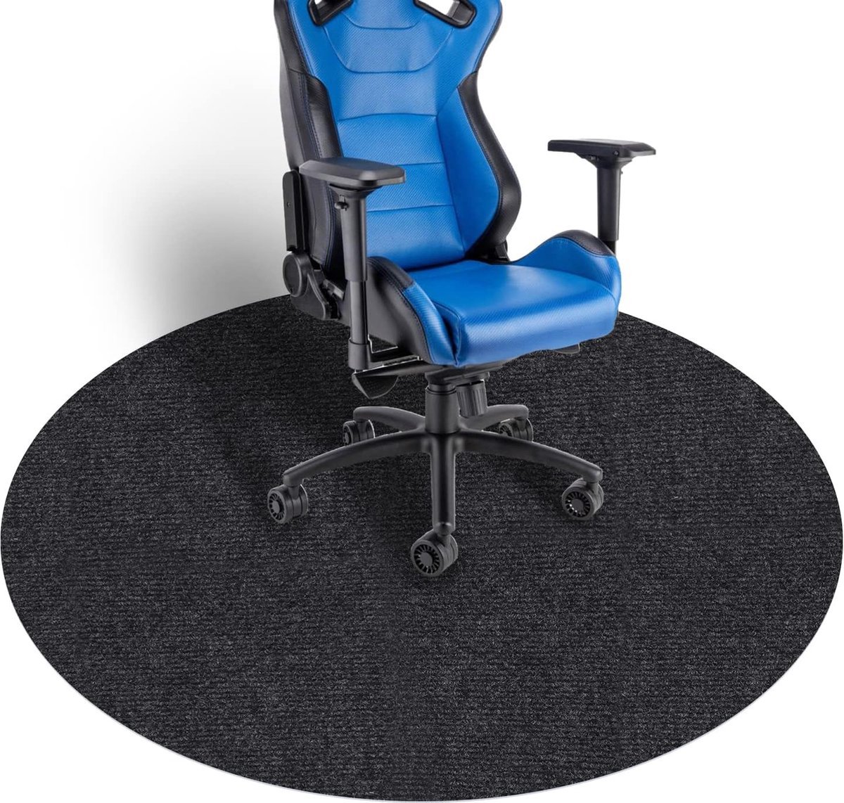 WNHB® Vloerbeschermingsmat rond 120x120 cm - bureaustoelmat voor harde vloer - antislip gaming stoelmat - duurzaam stoeltapijt