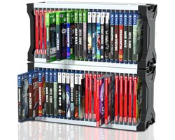 Opbergrek voor PS5 en PS4 games - Verticale en horizontale opstelling mogelijk - Inclusief controller houder - Modern videogame accessoire