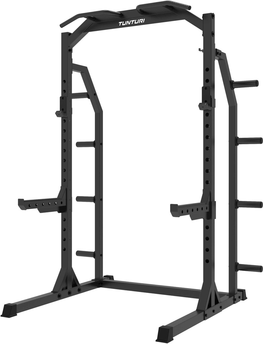 Tunturi HR60 Half Rack Krachtstation - Fitnessmachine voor het hele lichaam - Plate loaded homegym - Maximaal 300 kg belastbaar