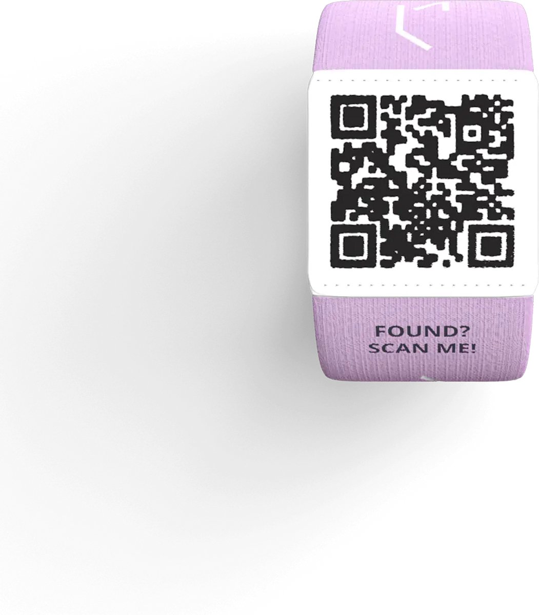 Kind tracker (x2) - Slimme elastische polsband - Roze - SOS band - QR code - 3 t/m 6 jaar - 160mm