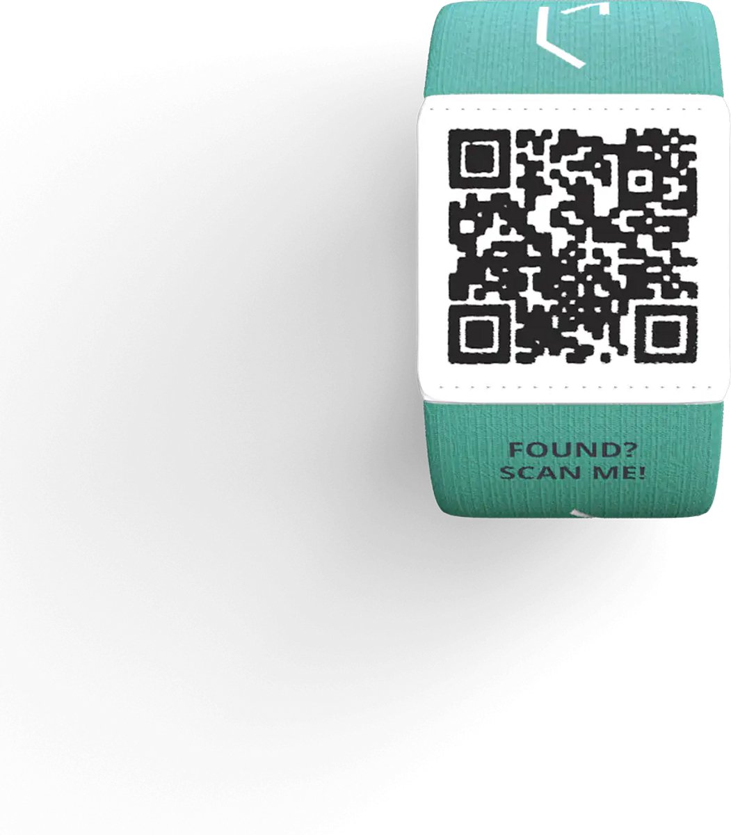Kind tracker (x2) - Slimme elastische polsband - Groen - SOS band - QR code - 3 t/m 6 jaar - 160mm
