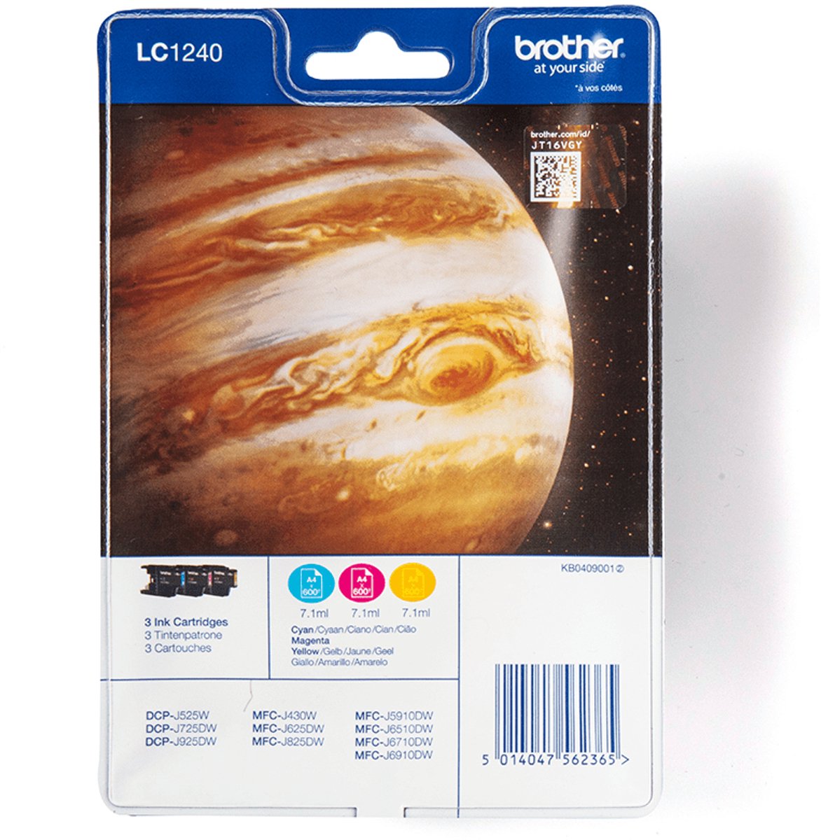 Brother LC1240 - Inktcartridge / Geel / Paars / Blauw