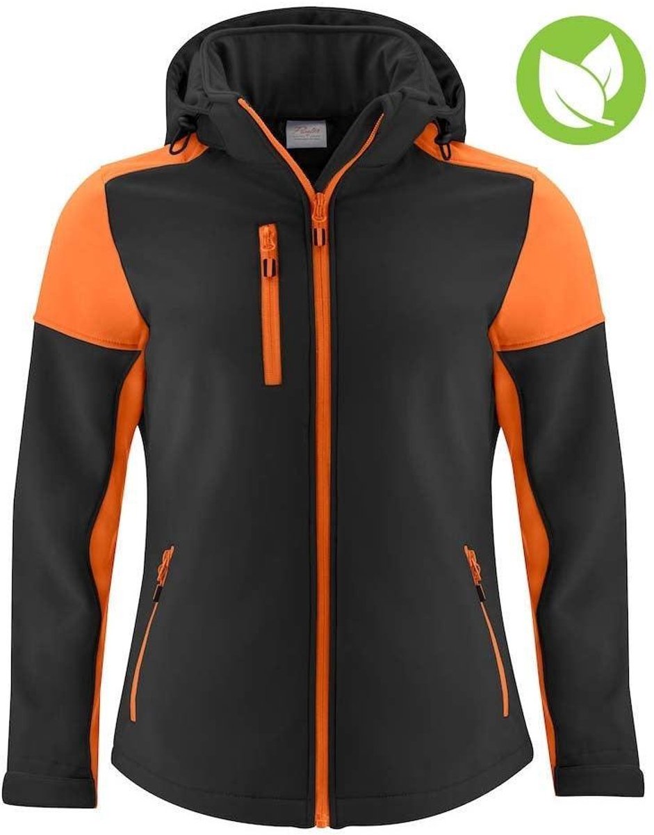 Printer PRIME PADDED SOFTSHELL PRIME LADY 2261072 - Zwart/Oranje - M