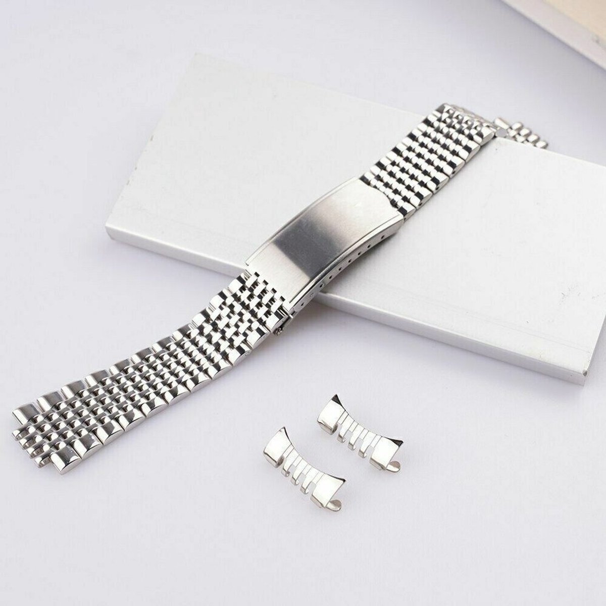 18 mm skelet gebogen eindkraal van rijstband Geschikt voor vintage Omega Constellation