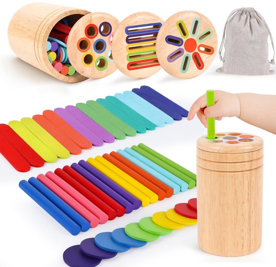 Clementoni Montessori Kattenhuis Educatieve Speelset met Slotjes & Deurtjes Ontwikkelt Motoriek & Logisch Denken Speelgoed 1, 2, 3 Jaar - Montessori Speelgoed voor Kinderen vanaf 18 Maanden Gratis E-Book