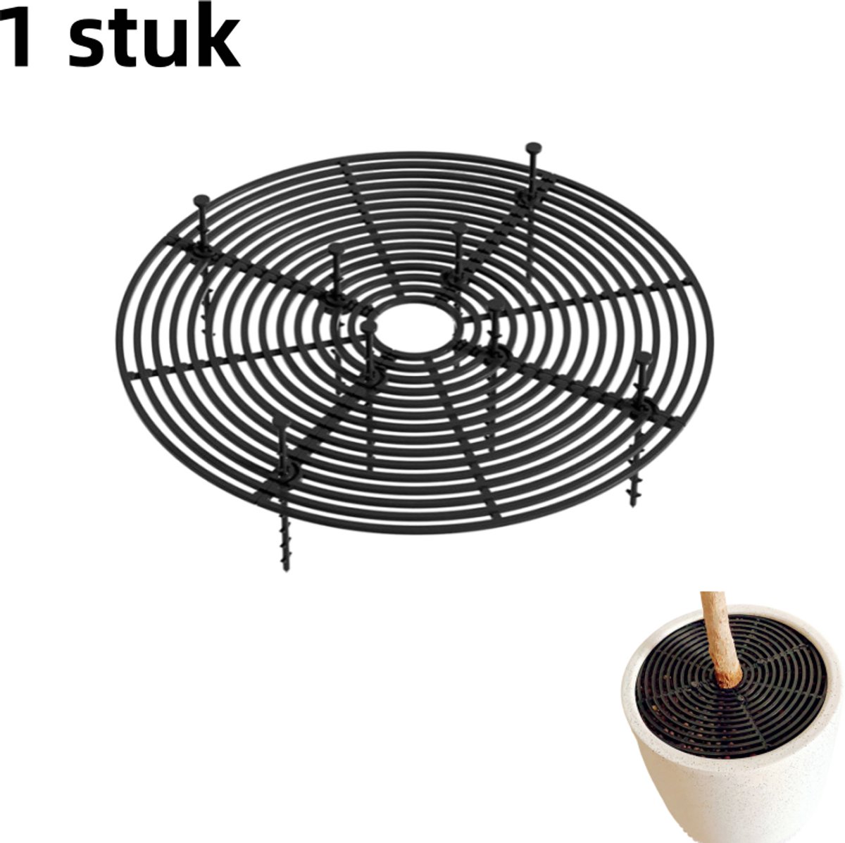 1 stuk - bloempot beschermhoes - katveilig en kindveilig - knipbaar isolatiegaas - zwart - medium (geschikt voor potten met een diameter van 30CM)