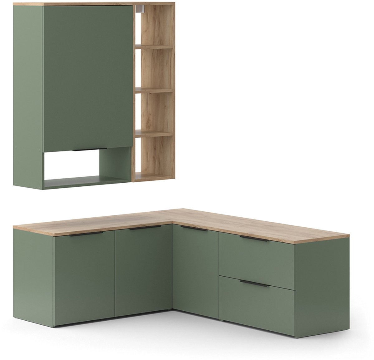 Vicco Wido Woonwand – 5 delen Groen