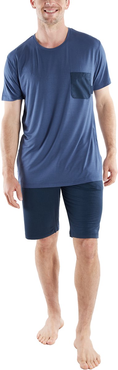 CECEBA Bamboo - Heren Pyjama korte broek - Blauw