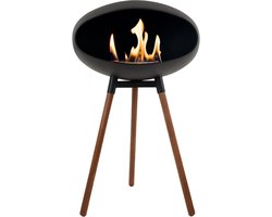 Vrijstaande Bio Ethanol Haard Walnoot Hout Skår 3